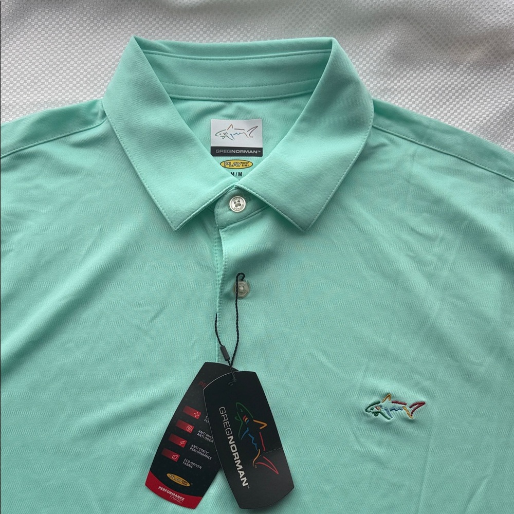 Greg Norman Collection Men's Light Green Polo - NWT